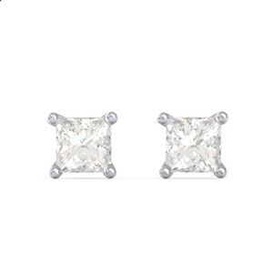 💛 Vintage Avon 925 Sparkly Princess Cut CZ Earrings